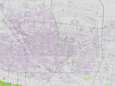 Zhengzhou City urban planning maquett  building 3D Topography 3D model