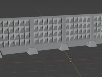 Fence Low-poly 3D model