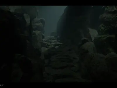 Forest Rocks Set Low-poly 3D model