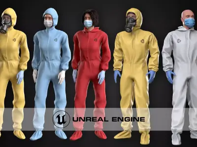 Protective Suit Bundle 3D Model Pack