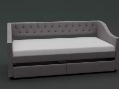 Modern LivingRoom Sofa Low-poly 3D model