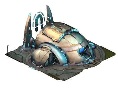 Heterogeneous World - Guard Training Factory 01 3D model