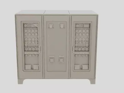 Industrial Factory Control Panel Cabinet for 3D print 3D model