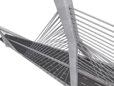 Boston Zakim Bridge 3D model