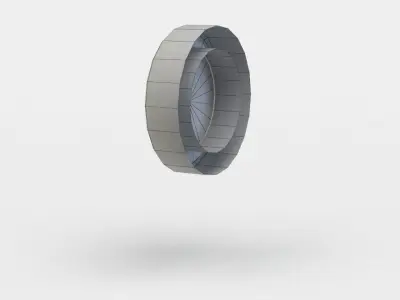 Window round mirror Low-poly 3D model