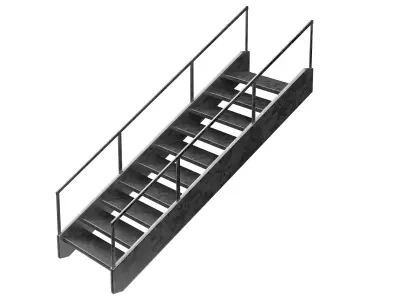 Metal Stairs 02 3D model
