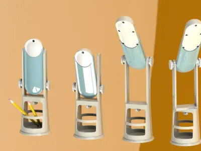 ergonomic desk lamp 3D model