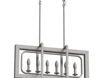 Ring LED chandelier 3D model