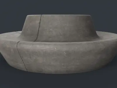 Modern Outdoor Bench 96 PBR Game Ready Low-poly 3D model