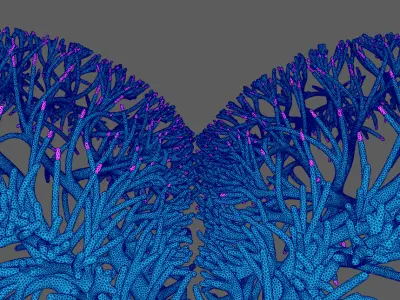 Stylish book knowledge tree Low-poly 3D model