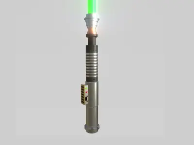 Star Wars Lightsaber 04 Green - SciFi Character Weapon Low-poly 3D model