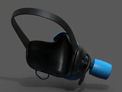 Gas mask helmet 3d safety isolated fantasy  Low-poly 3D model