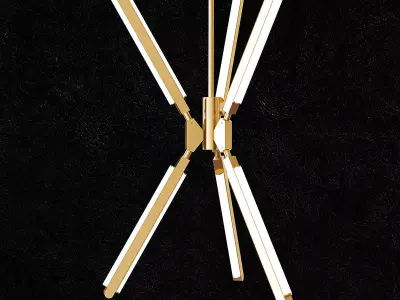 Pelle gold x pendant light 3D model