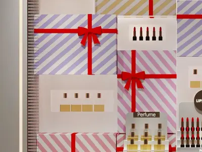 Shop Cosmetic Window Design Modern 3D model