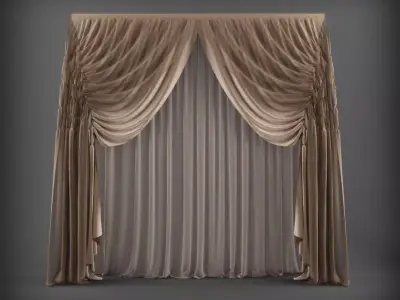 Curtain 3D model 4 3D model