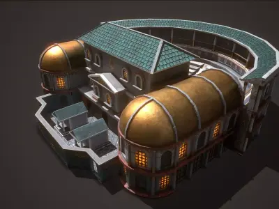 Roman Greek Theater Low-poly 3D model