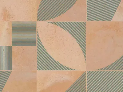 Terracotta Geo Stripe Texture