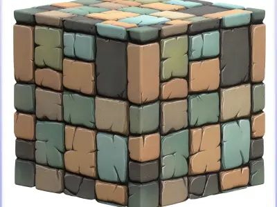 Stylized Stone Floor Seamless Texture Texture 8