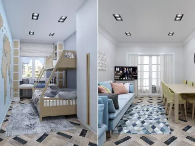 Hostel Apartment 3D model