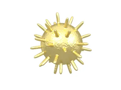 Virus v2 010 Low-poly 3D model
