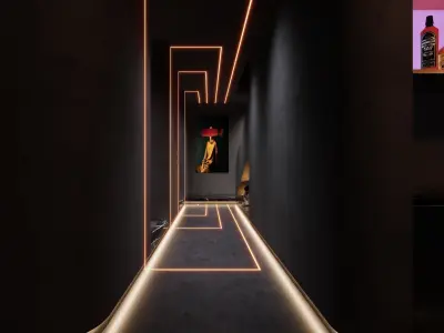 night club  interior 3D model