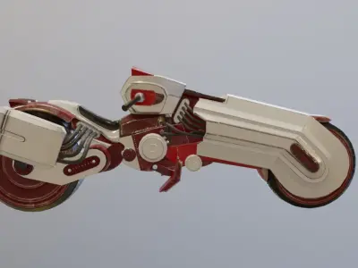 3D Futuristic Sci Fi Speeder Low-poly 3D model