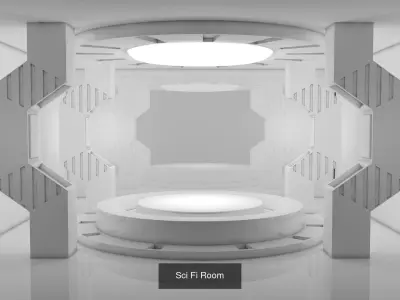 11 Sci Fi Rooms 3D Model Pack