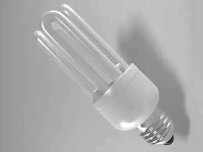 Fluorescent light bulb 3D model buy