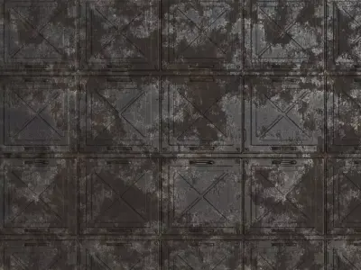 Industrial Dirty Metal Plate PBR Seamless Texture