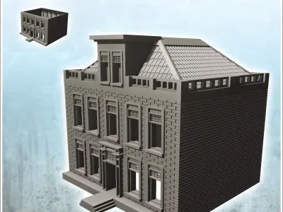 House in Javastraat street Assen Netherland - Modern WW2 WW1 Wor 3D print model