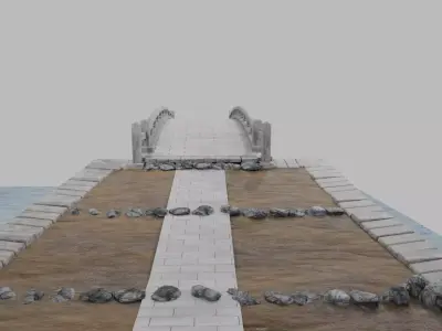 Saiwai bashi bridge in Japan 3D model