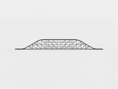 Big road ramp Low-poly 3D model