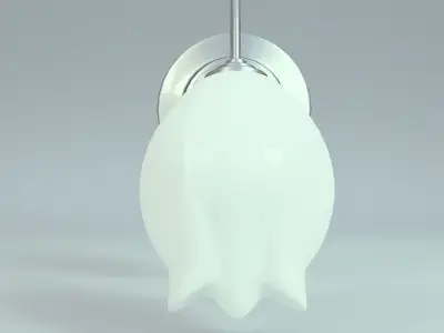 Wall Lamp Single White 1 3D model