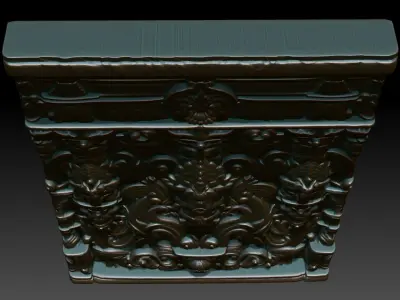 Indian Temple Wall basrelief 28 240622 3D print model