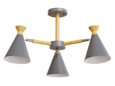 OLA Chandelier 3 lamps Low-poly 3D model