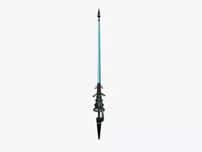 SciFi War Lance A01 Black Blue - Sci Fi Weapon Design Low-poly 3D model