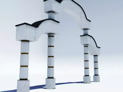 Park Entrance Low-poly 3D model