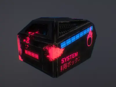 CYBERPUNK CHEST Low-poly 3D model