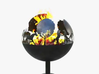 fireplace  hors 3D model