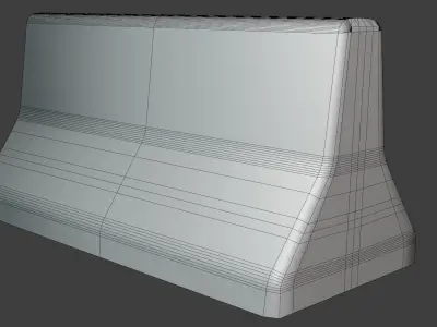 Traffic barrier 3D model