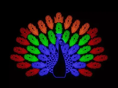 Neon sign Firebird 3D model