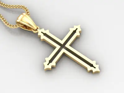 Cross Light Gold 4CP028 3DM STL 3D print model