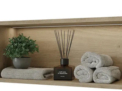 Shelf above the toilet 3 3D model