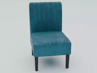 Velvet Chair Low-poly 3D model