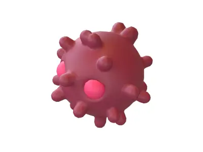Virus Character v1 003 Low-poly 3D model