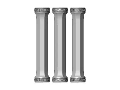 Octagonal greek key model making miniature pillar columns 3D print model