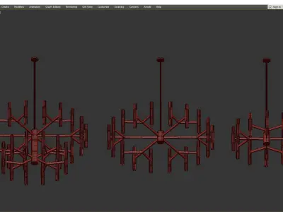 DRAVEN CHANDELIER Low-poly 3D model