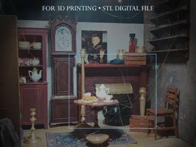 Miniature Fireplace Mantle 3D print model