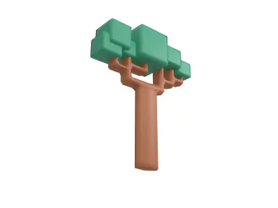 Cartoon Tree v11 003 Low-poly 3D model