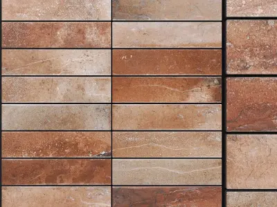 Yurtbay Seramik Brick Stone Cotto Mix Set 8 3D model